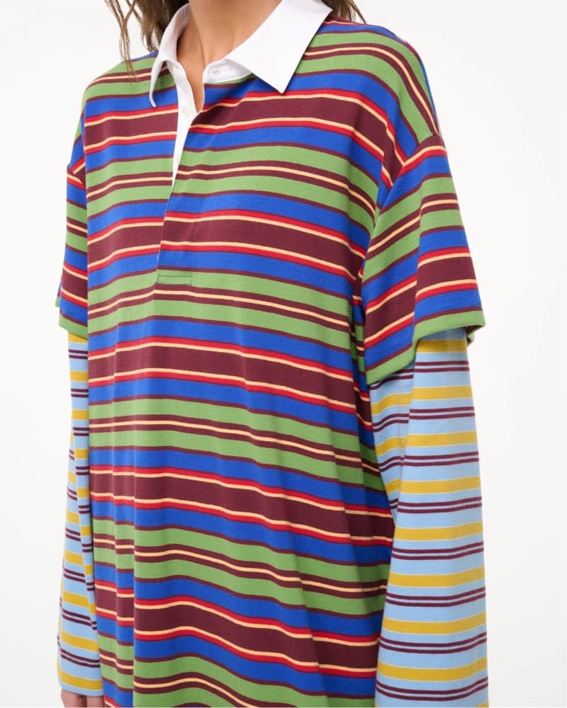 STAUD IVAR DRESS SPECTRUM STRIPE DRESS - Image 4
