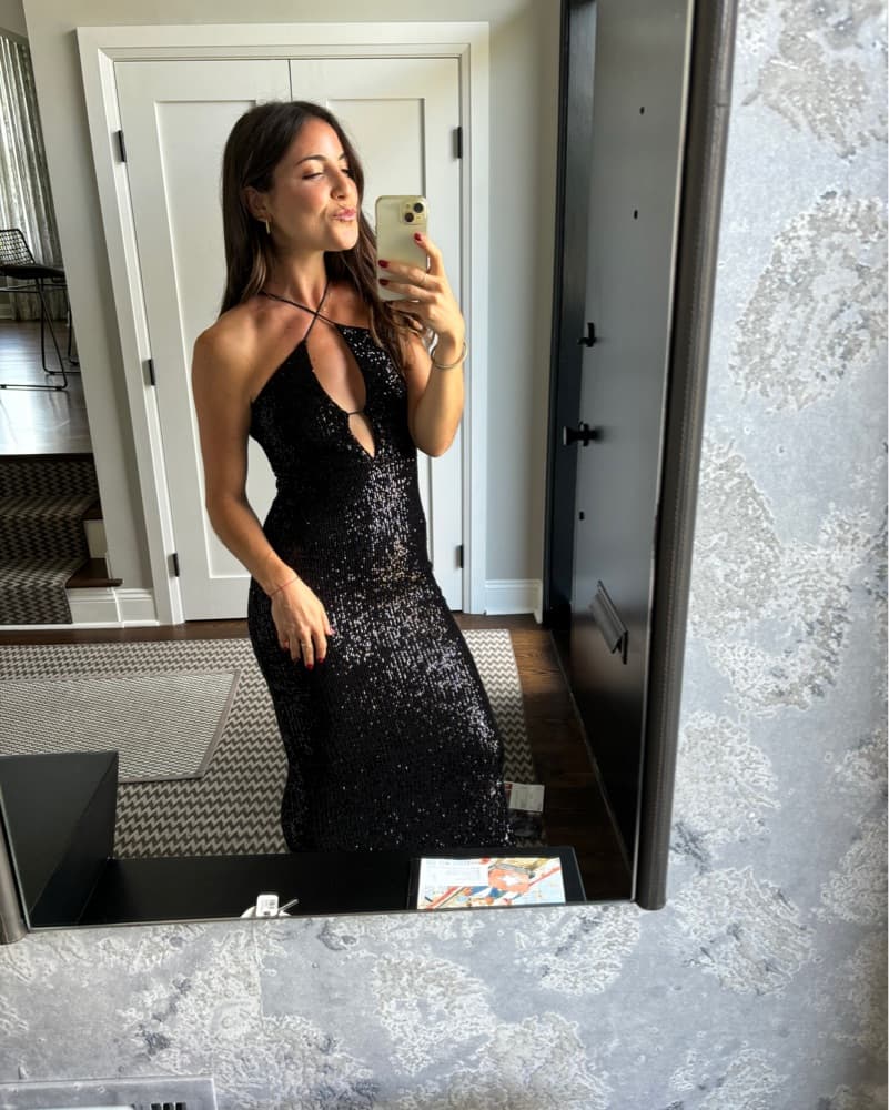 Black Sequin Dress  - Image 1