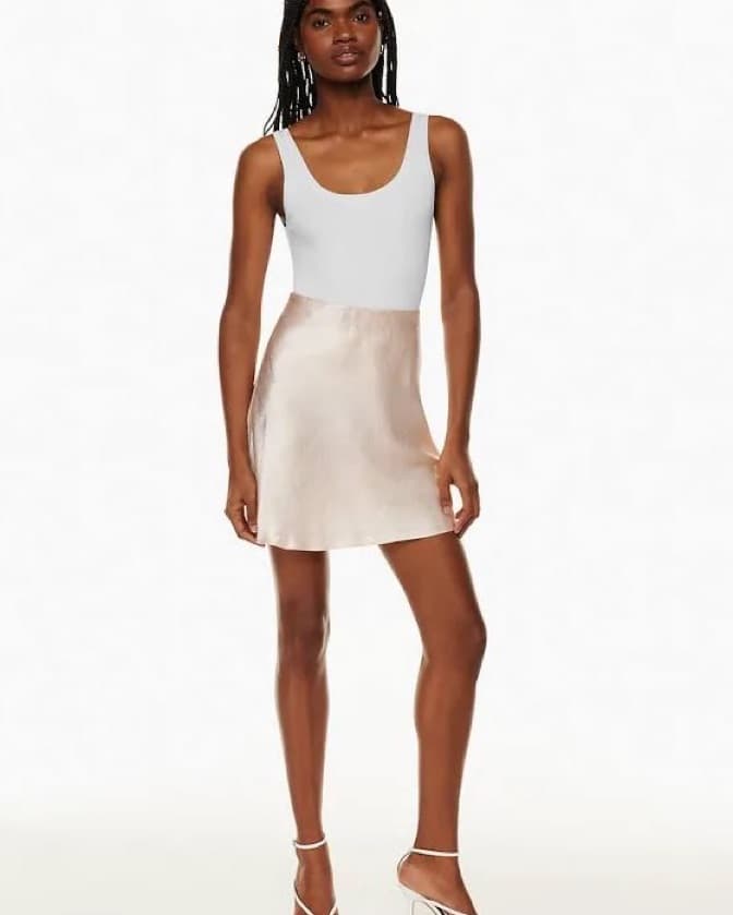 Aritzia Babaton Mini Silk Slip Skirt - Image 1