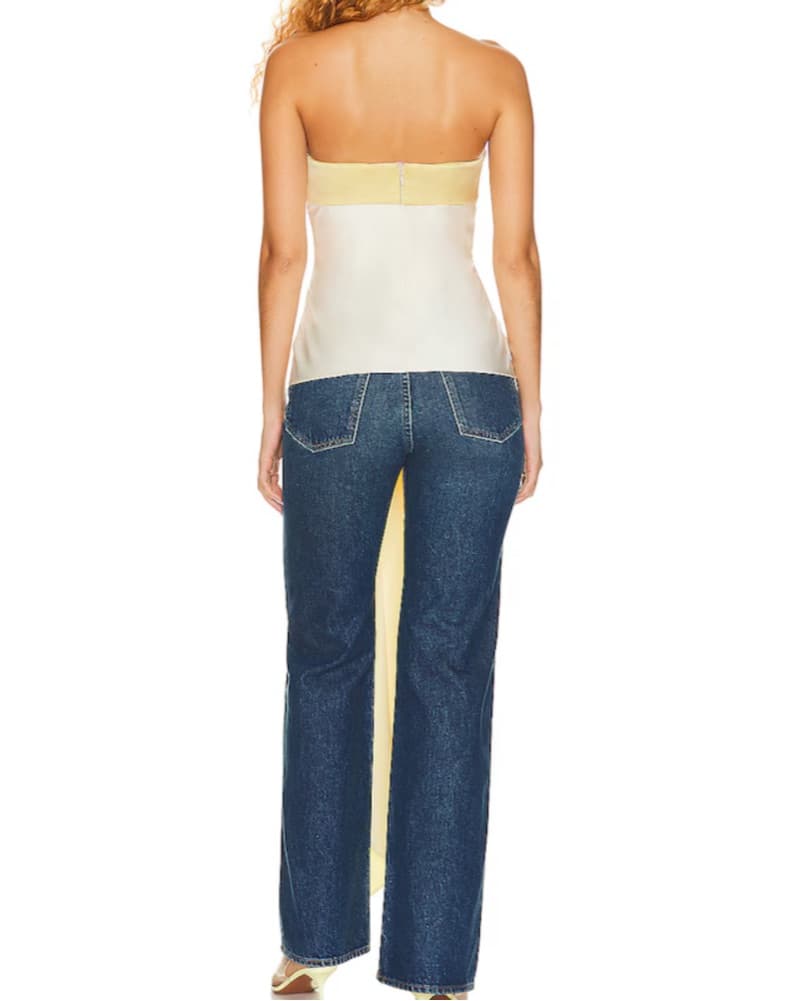 Helsa Elisabetta Yellow Bow Top - Image 5