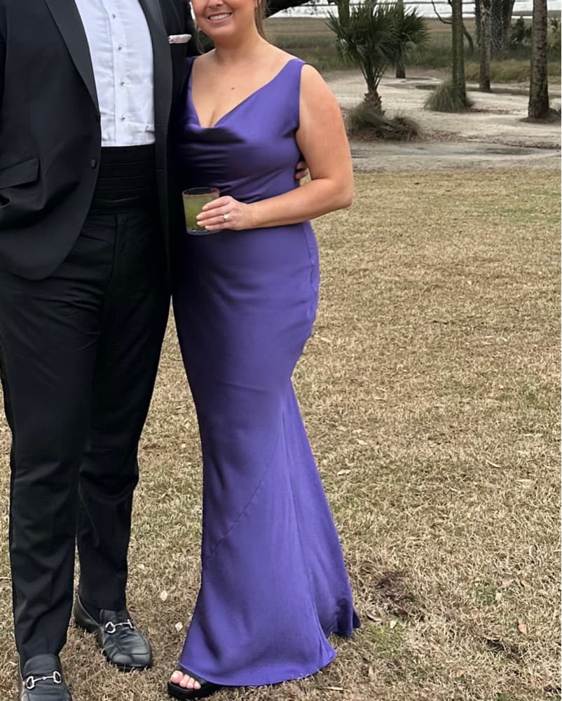 Norma Kamali Puple Drape Neck - Image 2