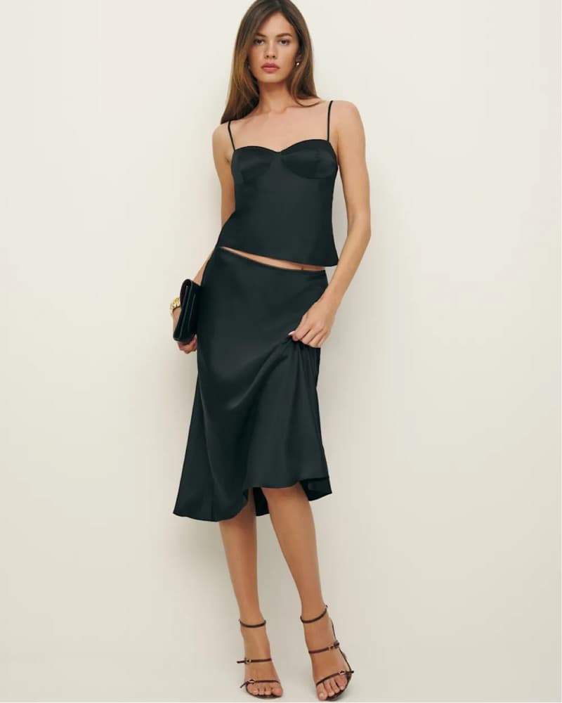 Reformation Black Silk Set - Image 1