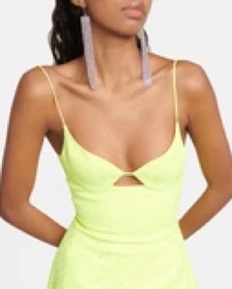 David Koma Yellow Mini Dress - Image 4