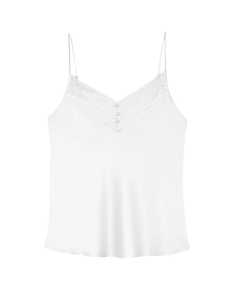 Maje Women's Leana Lace-Trim Silk Cami - Image 2