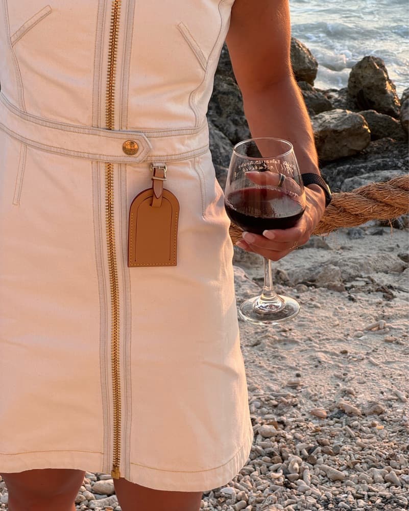 Chic White Zip-Up Louie Vuitton Dress - Image 2