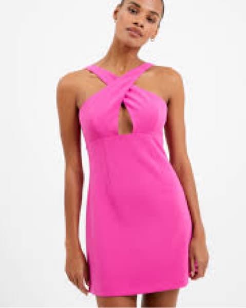 French Connection Crossover Neck Dress - Image 2