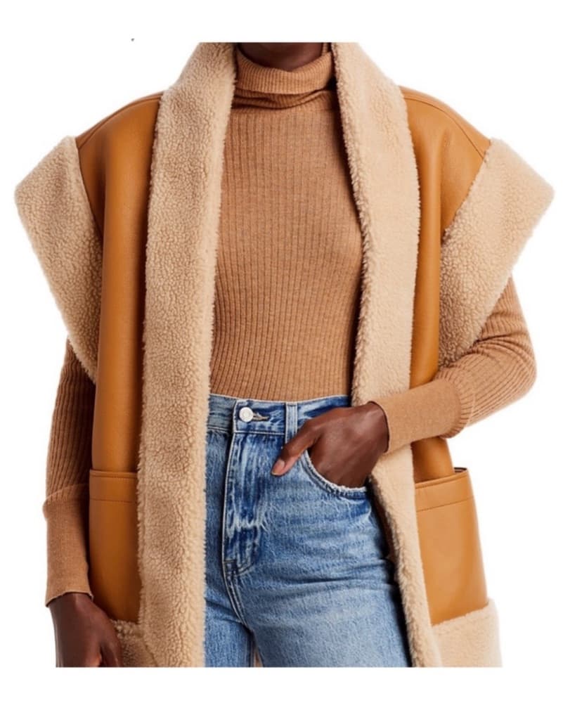 ALC Faux Fur Lined Vest - Image 3