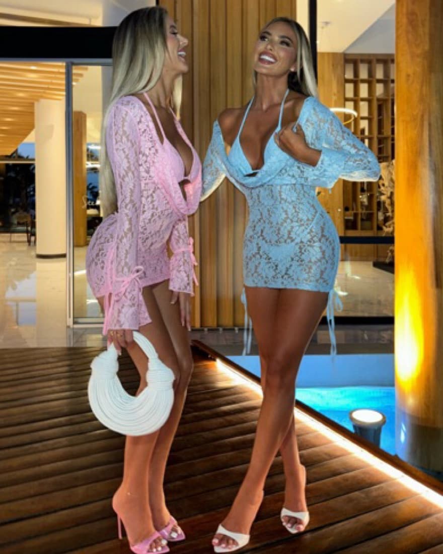 Sorelle UK Pink Lace Mini Dress & Top  - Image 1