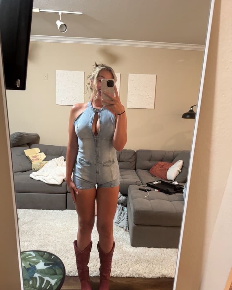 Denim Romper  - Image 2