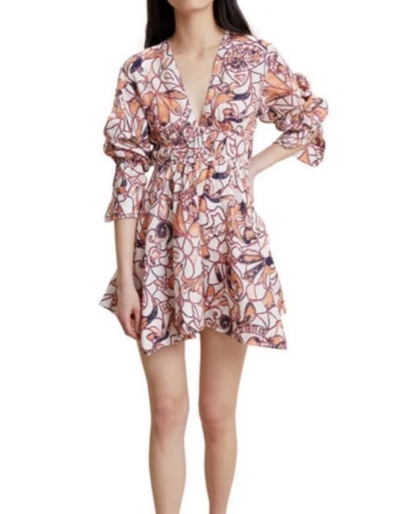 A.L.C. Salina Linen Printed Dress - Image 1