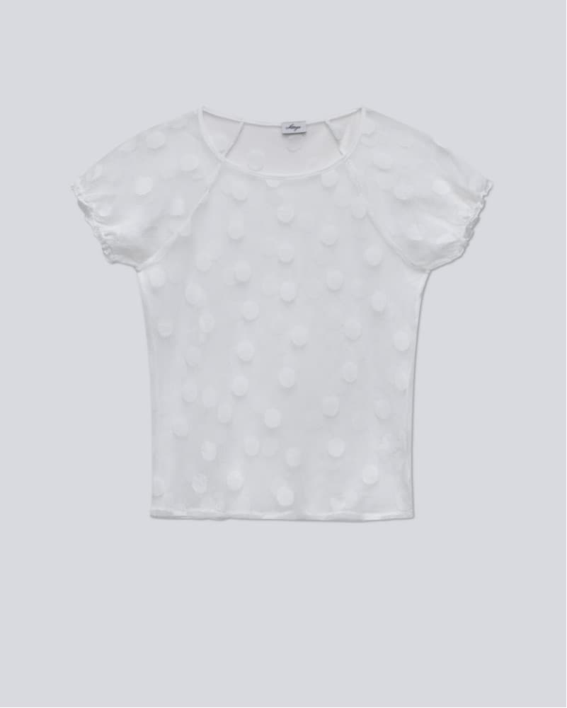 Polka Dot Mesh Top -Lolita top - Image 4