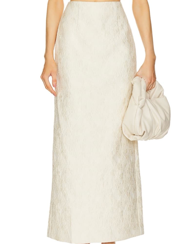 Morgan Skirt and Top In Cream Jacquard - Image 3