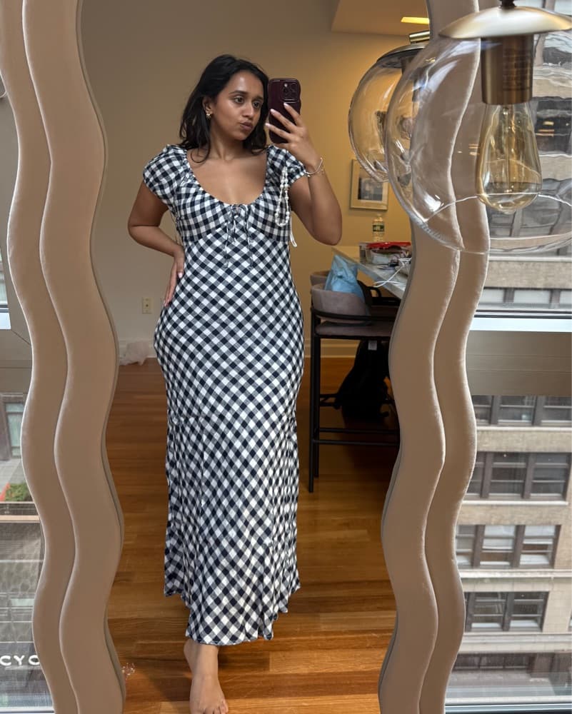 DOEN gap Gingham Midi Dress - Image 2