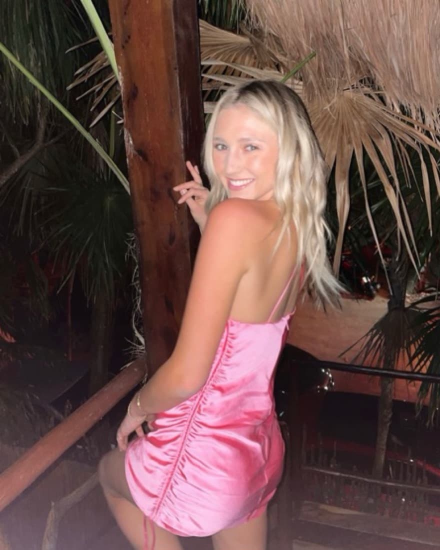 Pink Satin Mini Dress - Image 3