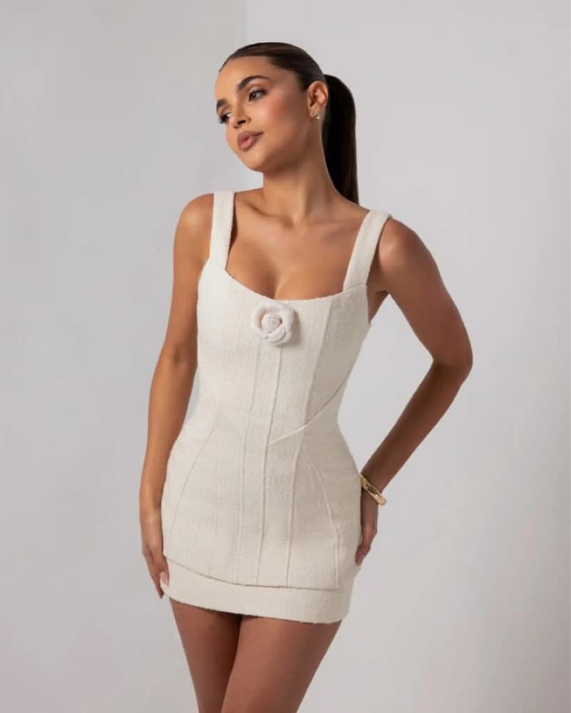 Heiress BOUCLE FLOWER MINI DRESS - Image 5