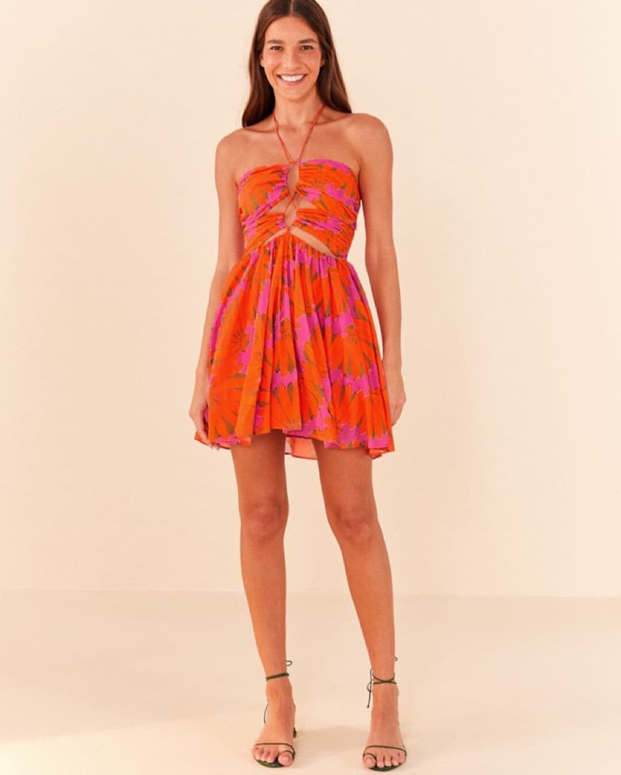Farm Rio Pink Copacabana Mini Dress - Image 2