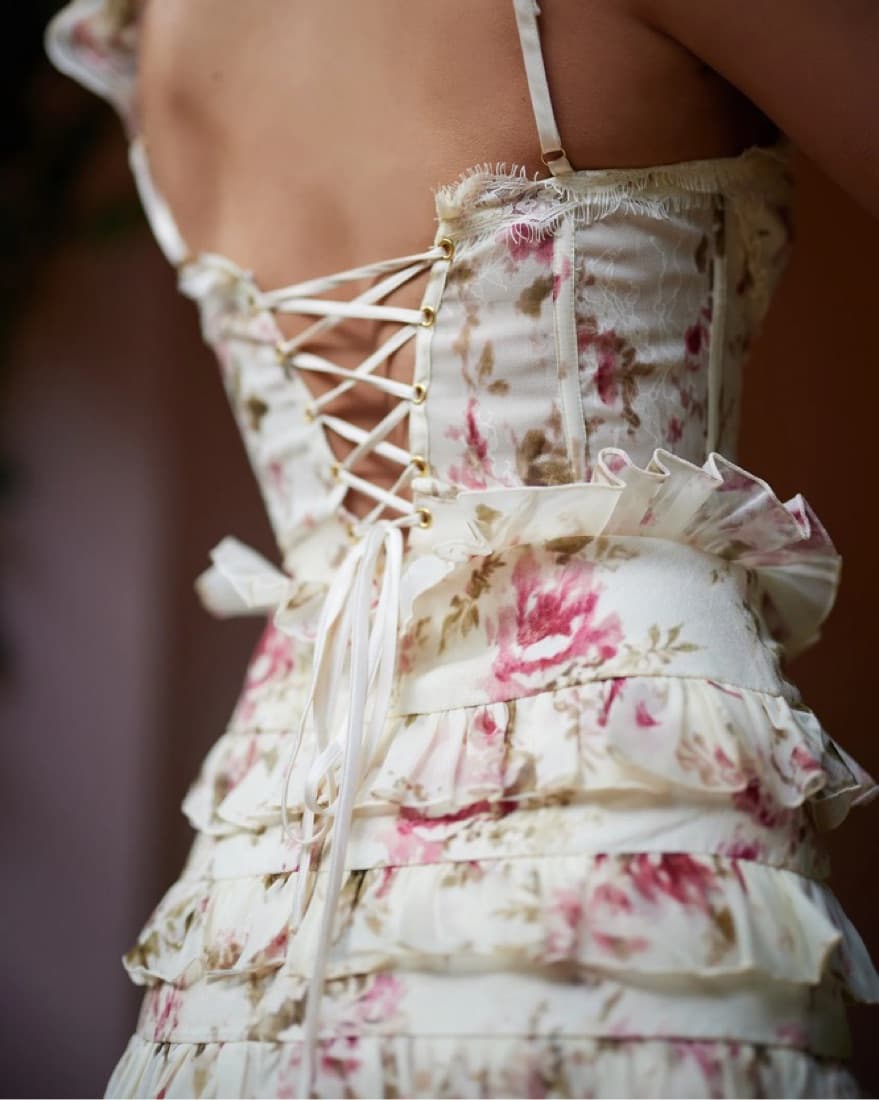 V. Chapman Floral Corset Gown - Image 3