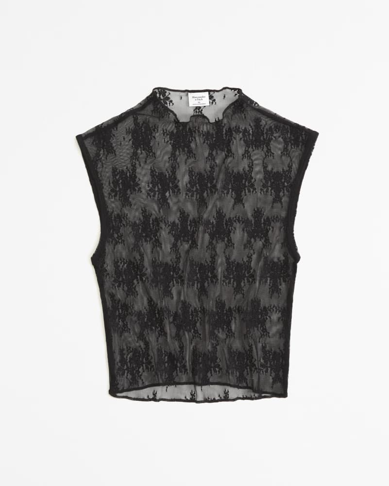 Abercrombie Black Lace Paloma Tank - Image 2
