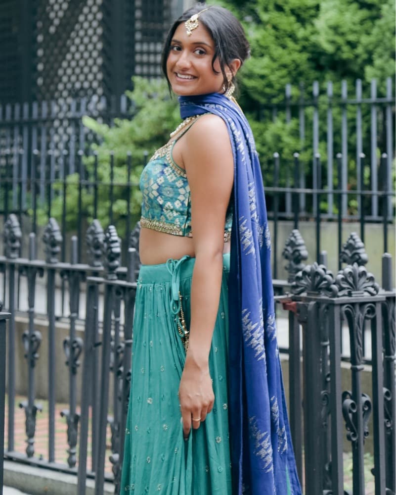 Teal Indian Lengha - Image 1