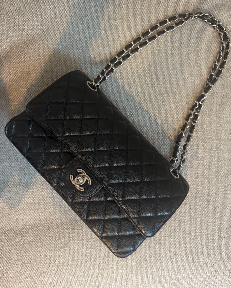 Chanel classic Caviar Black/Silver - Image 1