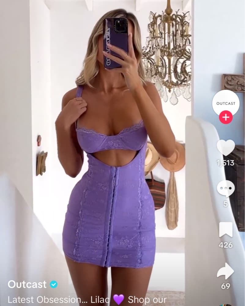 Purple Mini Dress From Outcast - Image 2