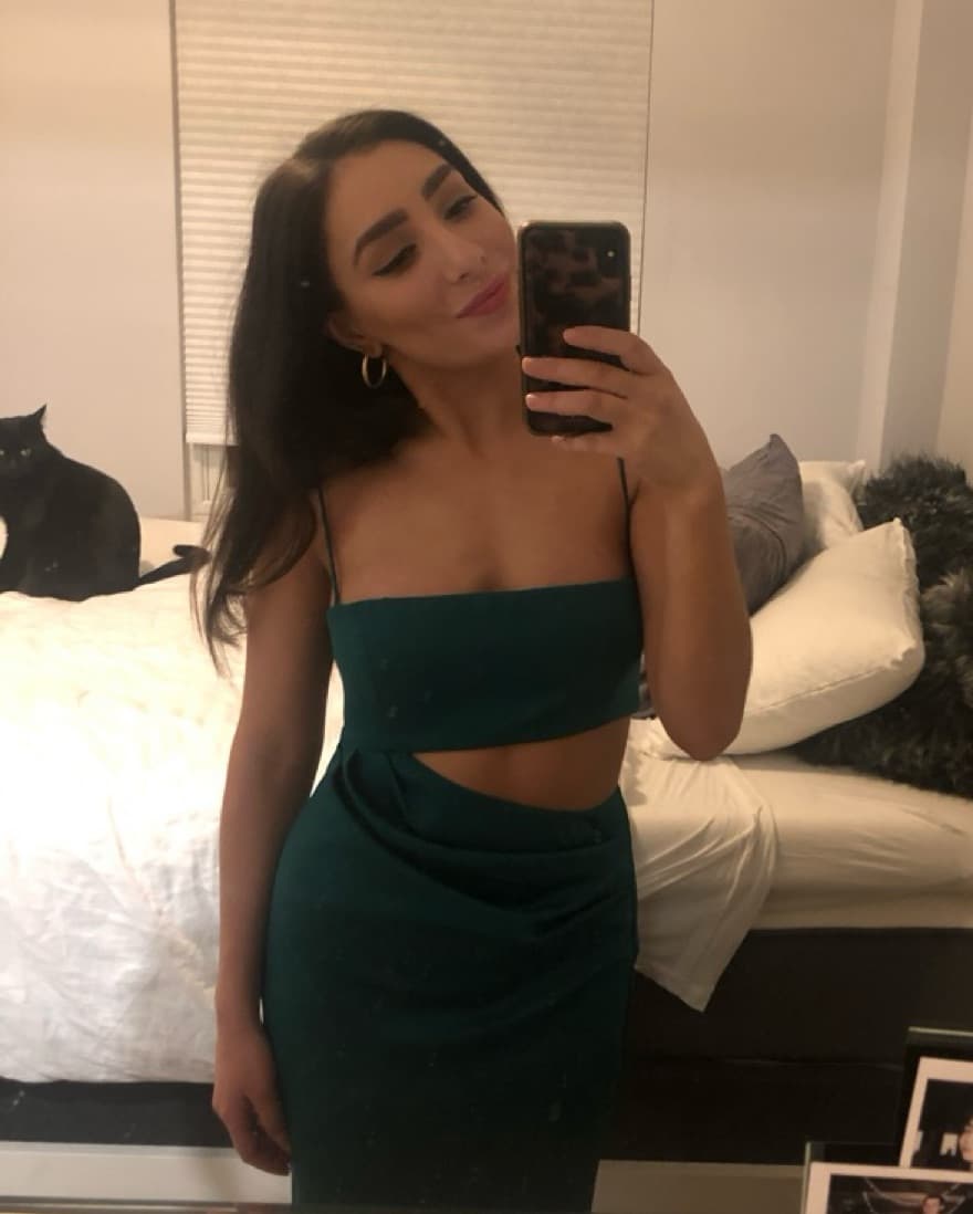 Misha Green Satin Cutout Midi Dress - Image 1