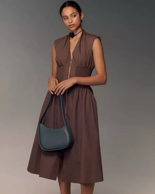Anthropologie Brown Tommie Midi Dress  - Image 1