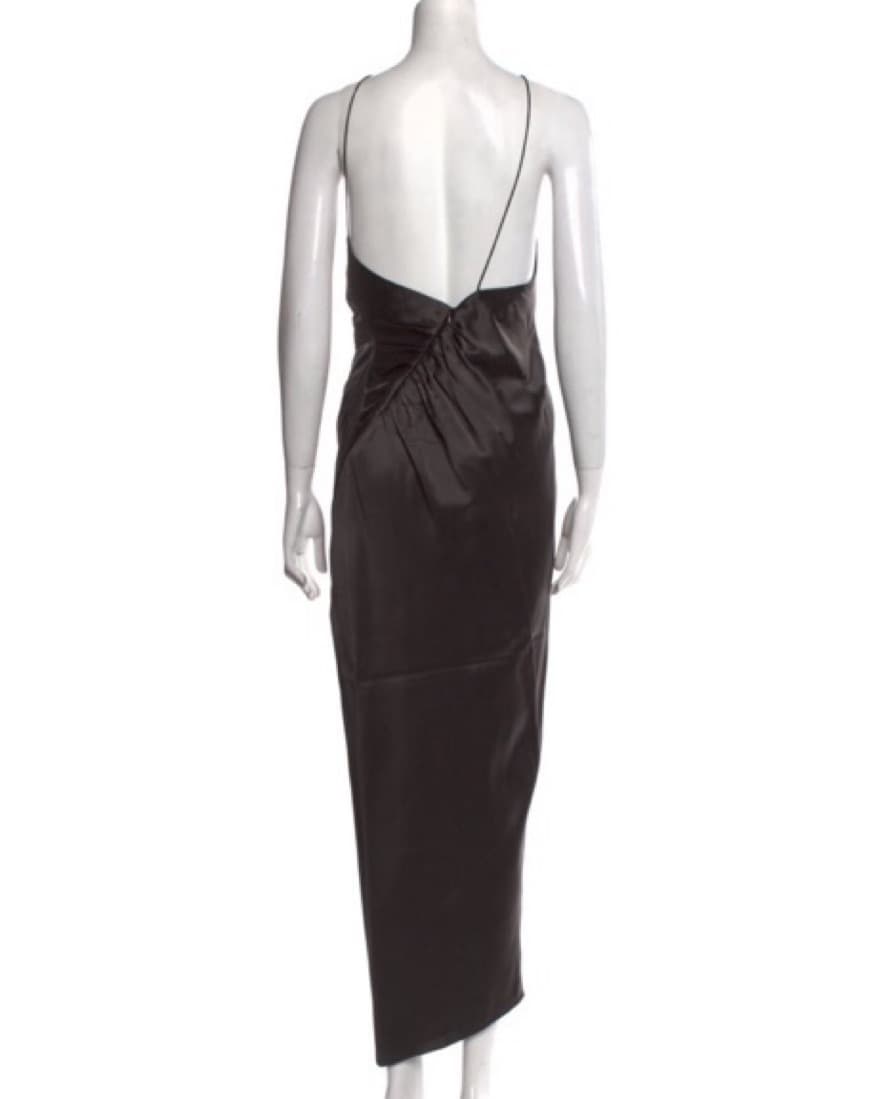 The Sei Gray Silk Halter Dress Sz 2 - Image 1