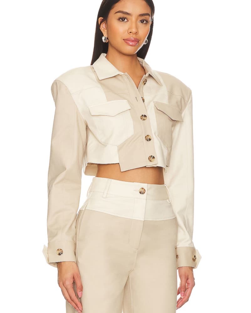 Tan And Beige Pantsuit Set - Image 2