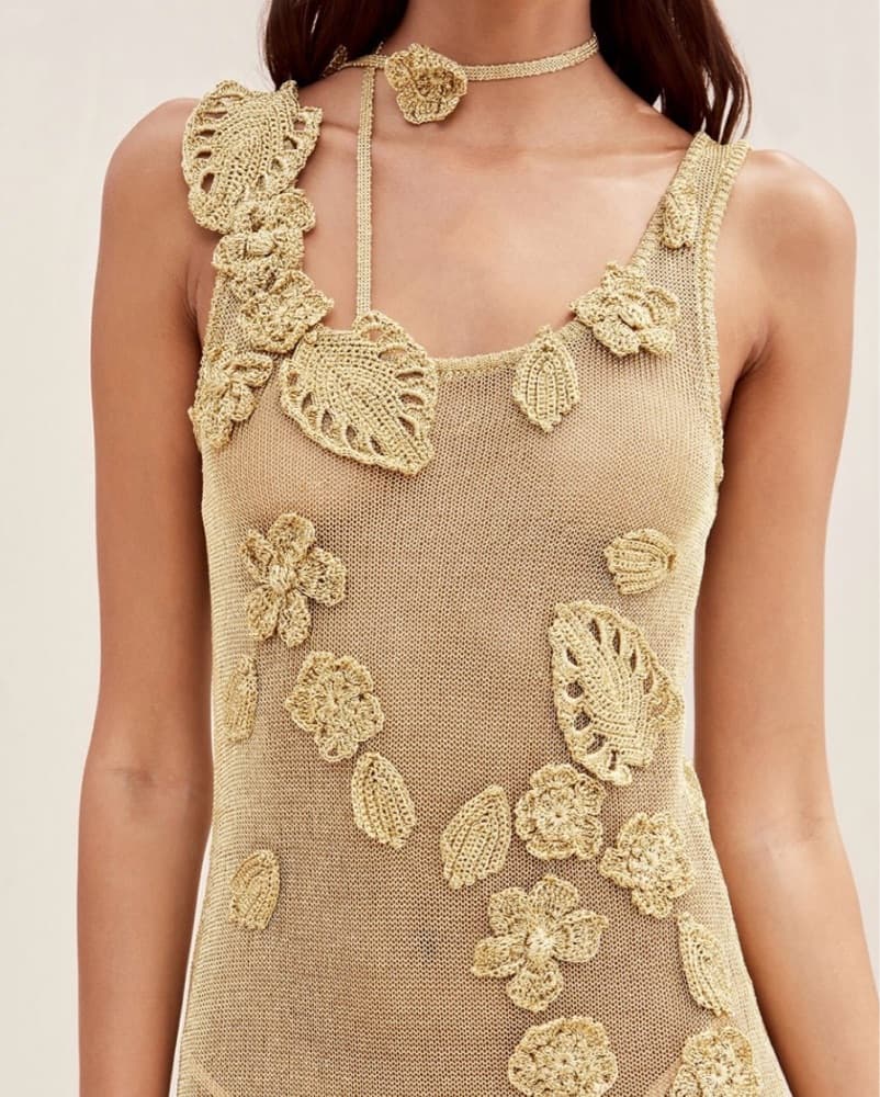 Cult Gaia Pemma Crochet Dress - Image 5