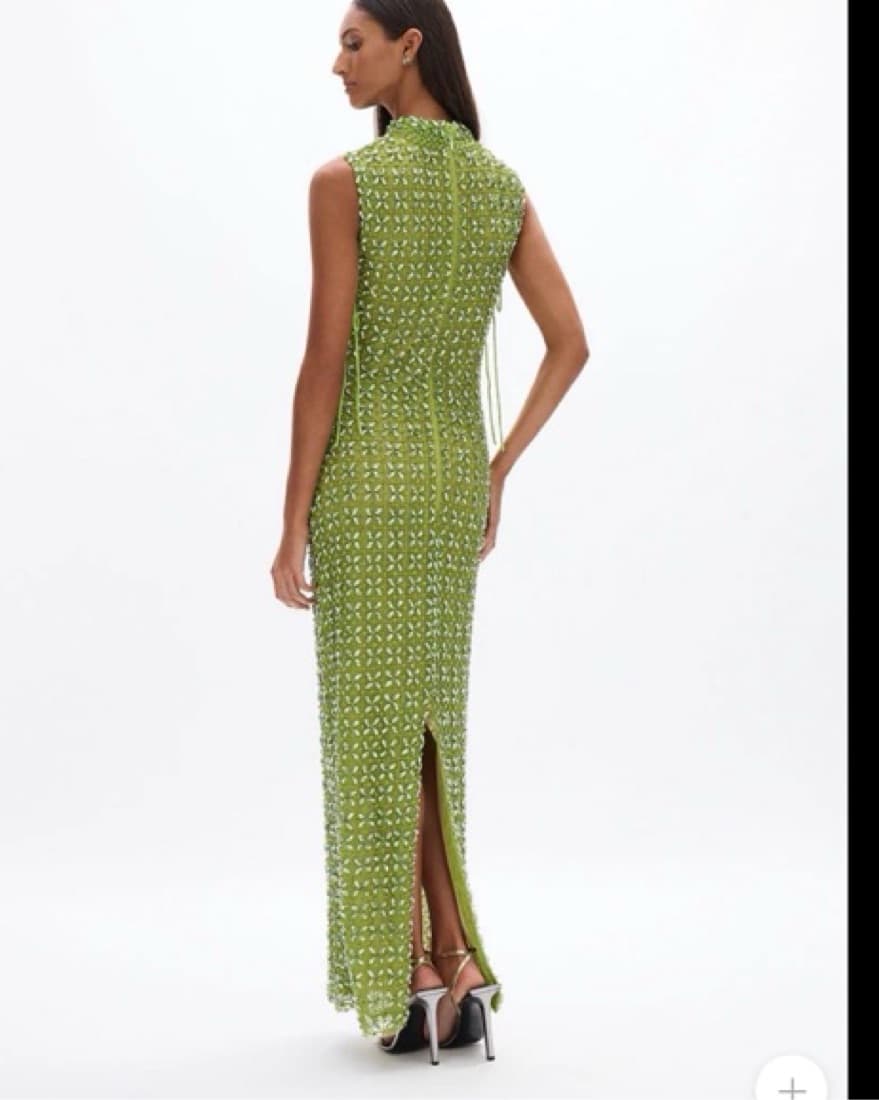 RACHEL GILBERT INDI GOWN - GREEN  - Image 4
