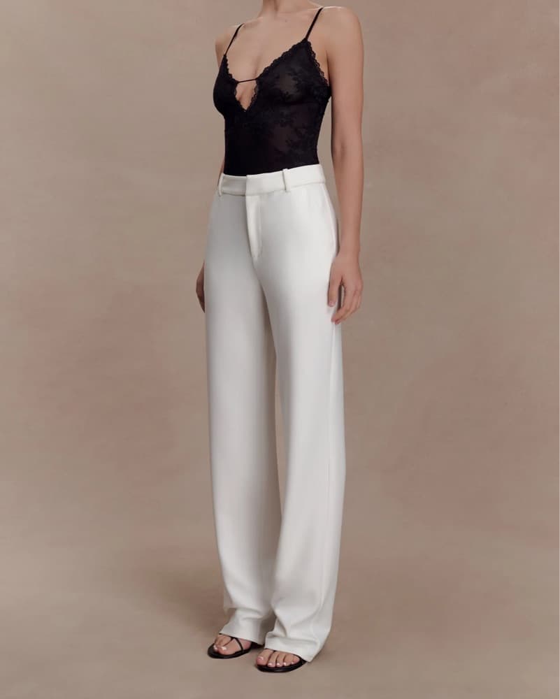Meshki Maude Crepe Straight Leg Pants - Image 1