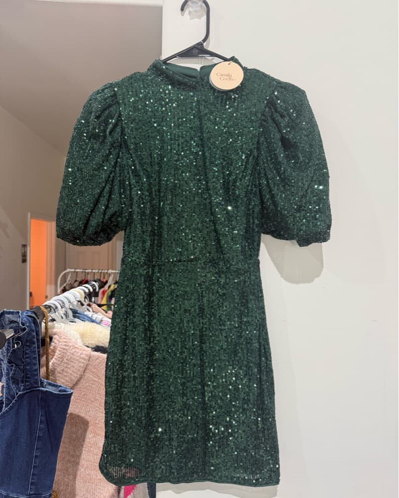 Camila Coehlo- Green Sequin Mini - Image 3