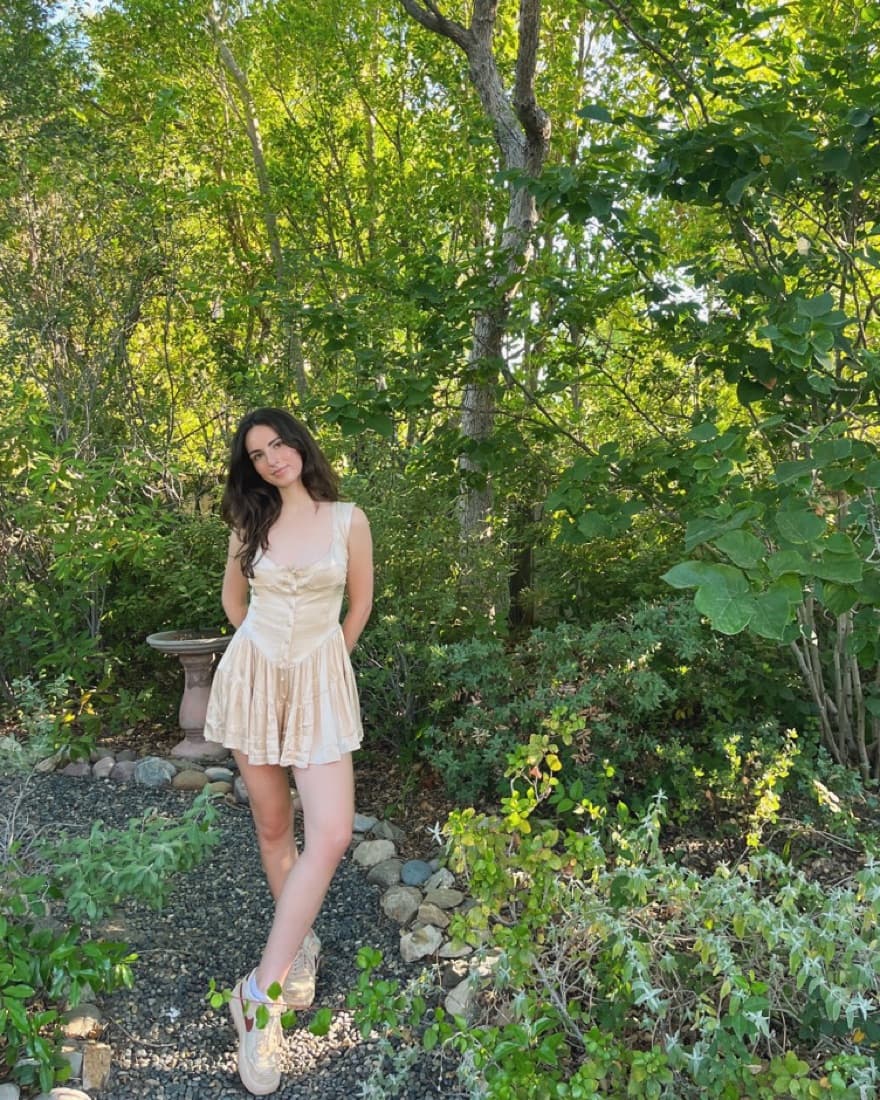 Vanessa Mooney Satin Ivory Romper - Image 3