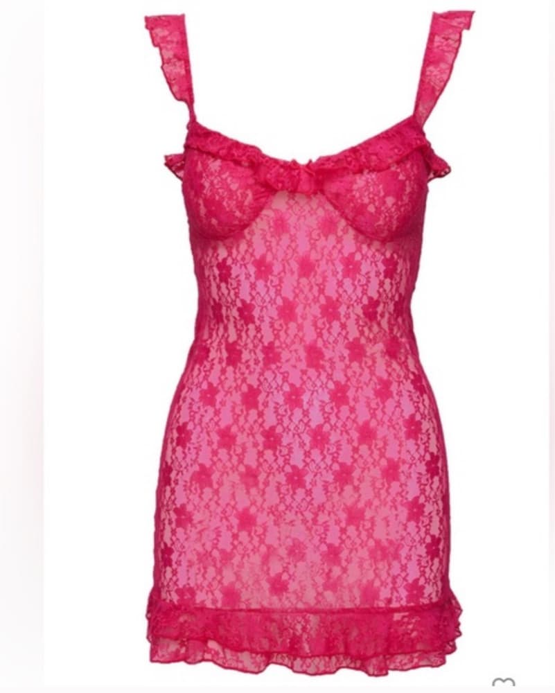 Princess Polly Pink Lace Dress - Image 4