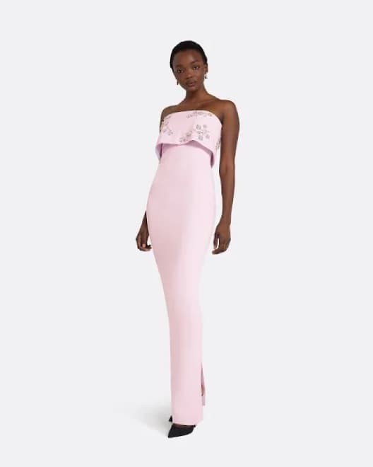 Safiyaa Light Pink Embellished Gown - Image 2