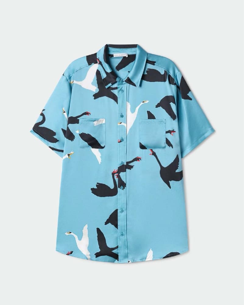SILK LAUNDRY SLIP DRESS + BF SHIRT - Image 3