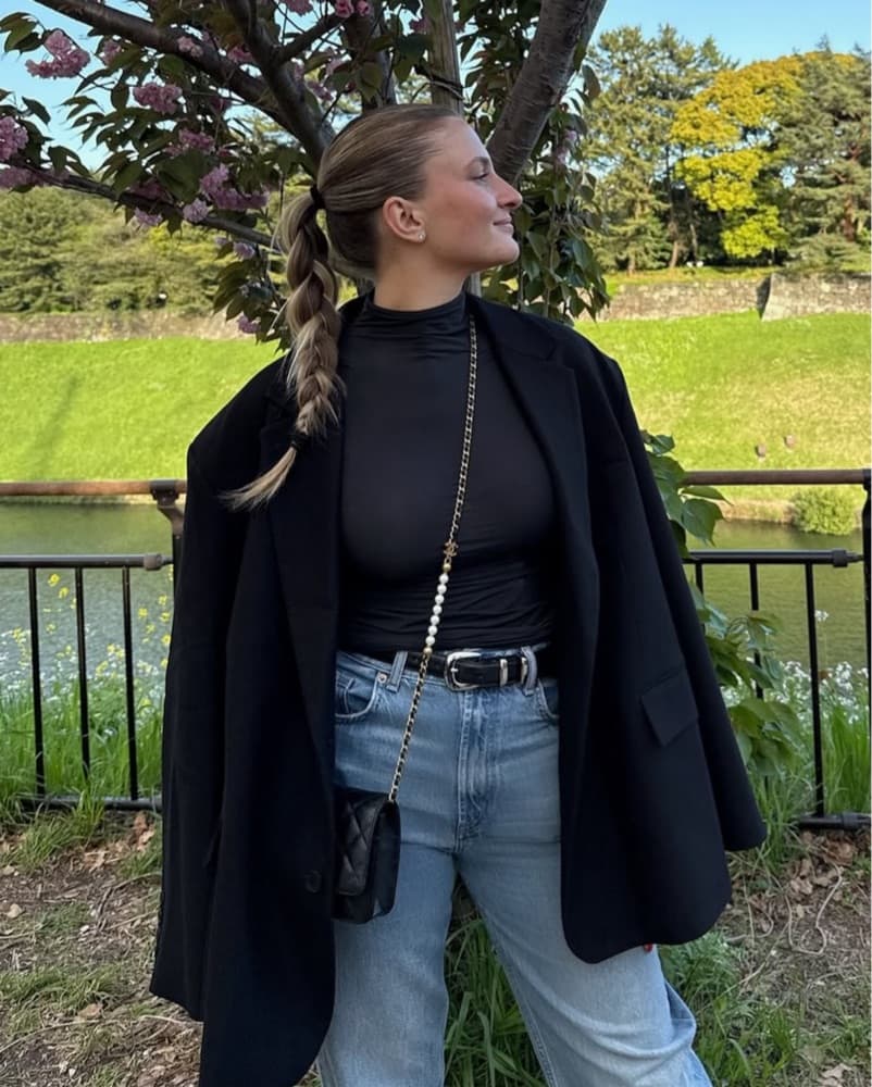 Frankie Shop Black Oversized Blazer - Image 2
