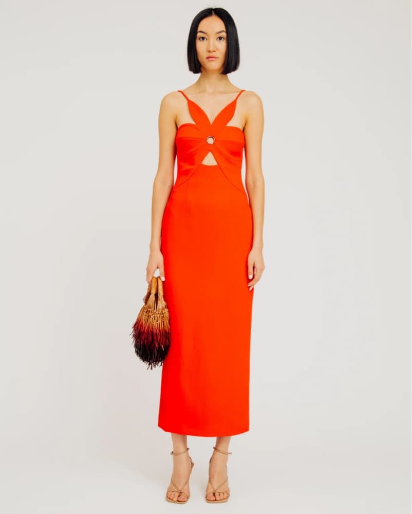 Ronny Kobo Red Cutout Dress - Image 1