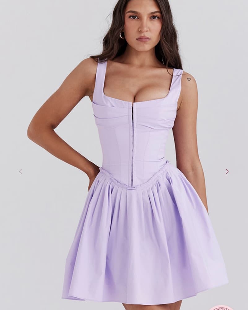 House of CB Cupid Orchid Pleated Dress  - Image 1