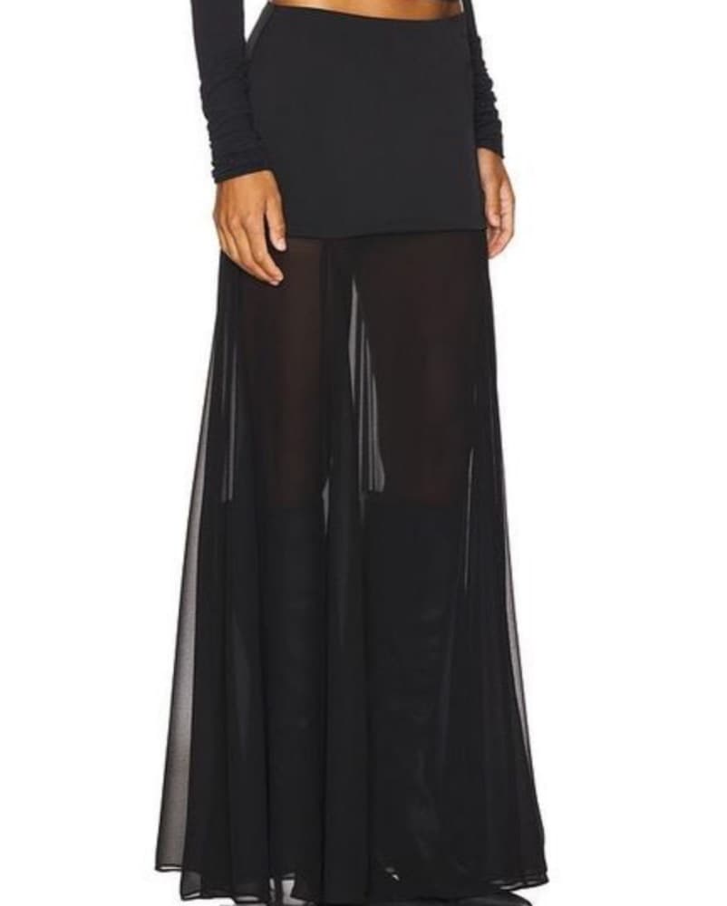  Camilla Coehlo Black Ivette Maxi Skirt - Image 2