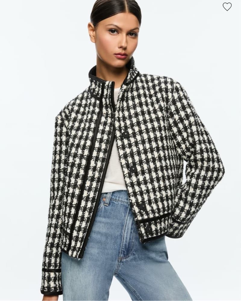 Alice + Olivia Tweed Houndstooth Jacket  - Image 1