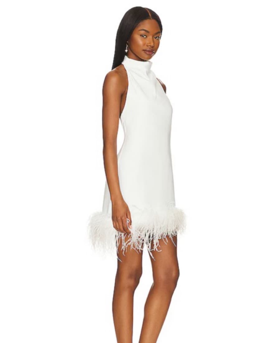 Amanda Uprichard White Dress Halter  - Image 2
