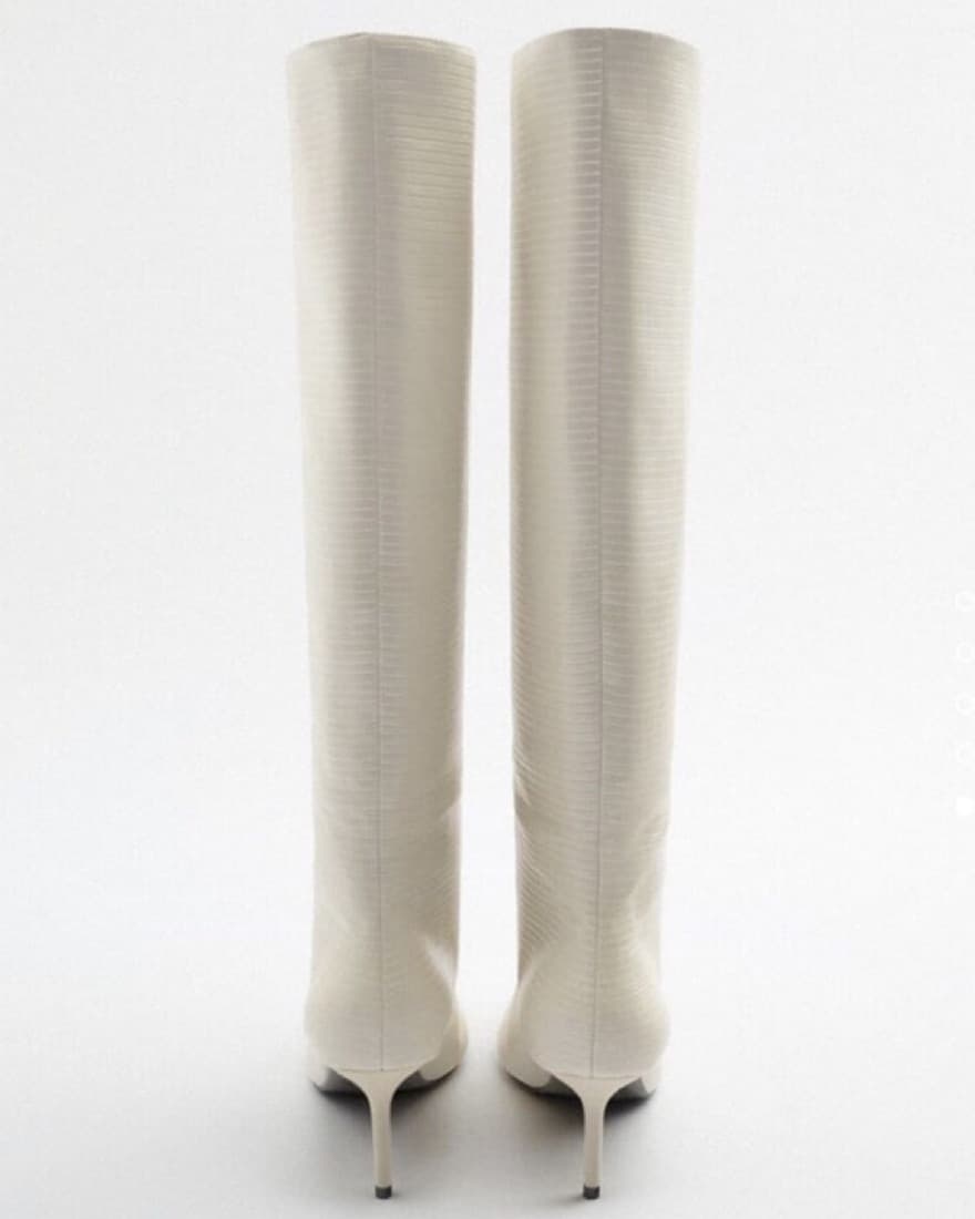 Textured Knee High Boots  - Image 5