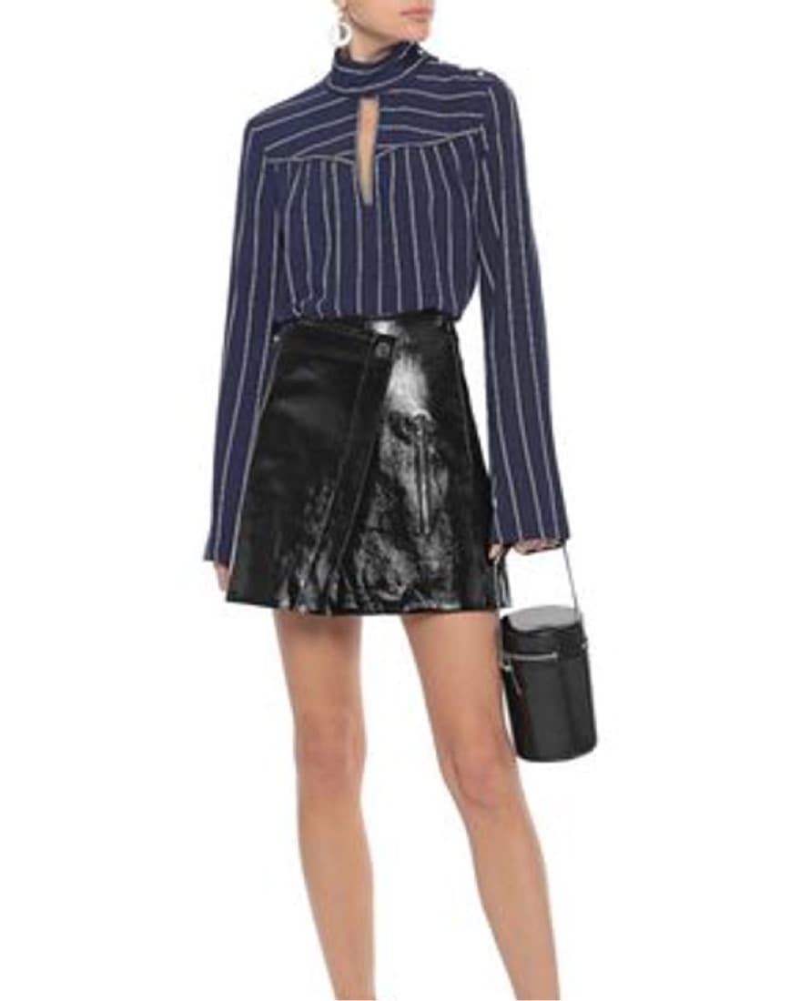 Derek Lam 10 Crosby Leather Wrap Skirt - Image 2