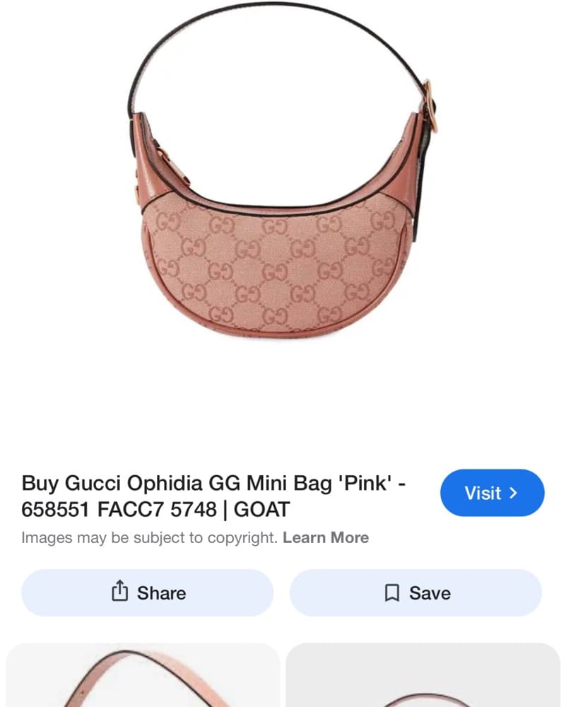 Gucci inspired Ophidia GG Mini Bag Pink - Image 4