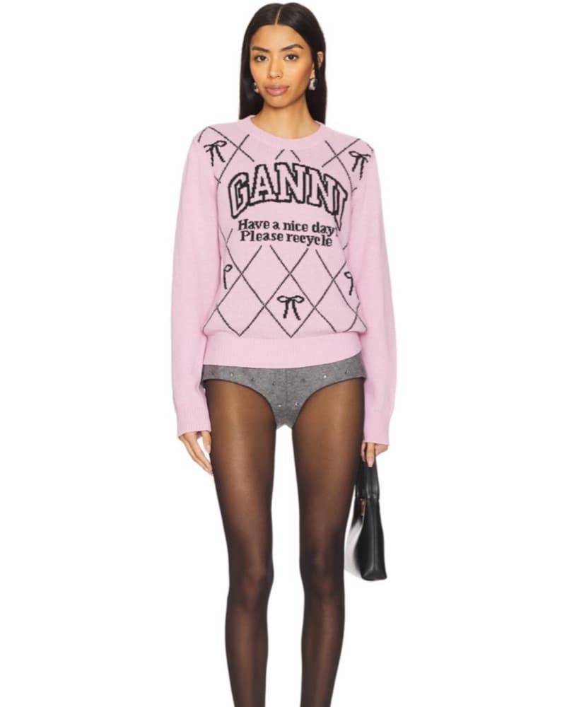 Ganni Wool Pink Sweater  - Image 1