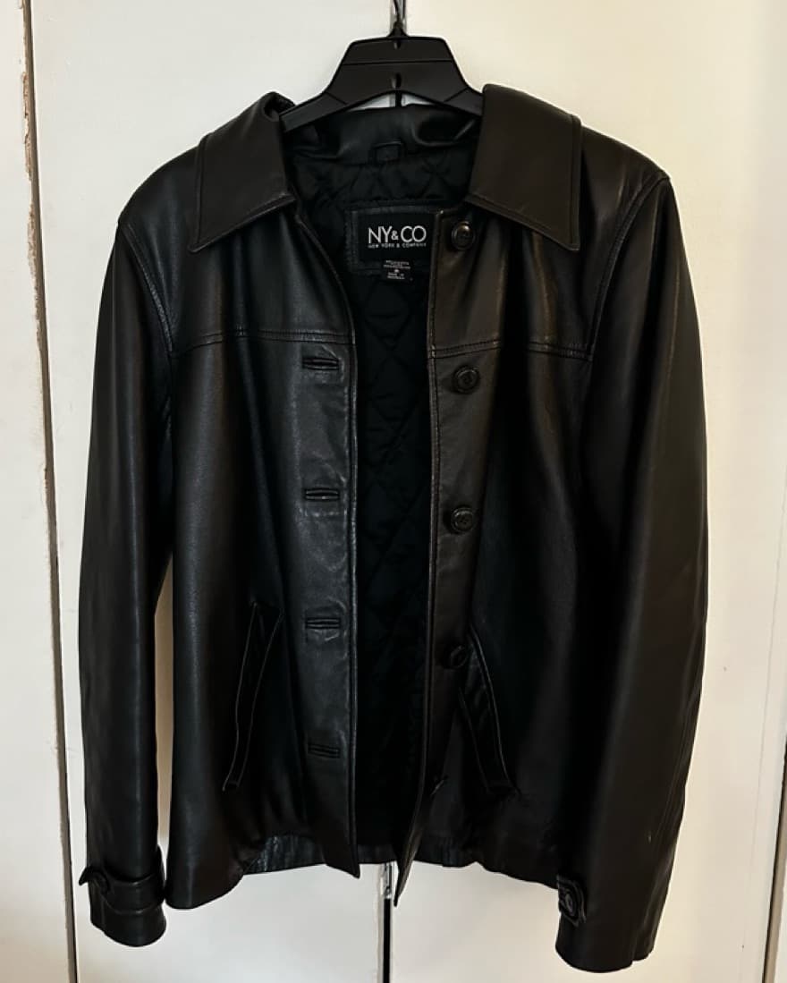 Black Leather Jacket - Image 1