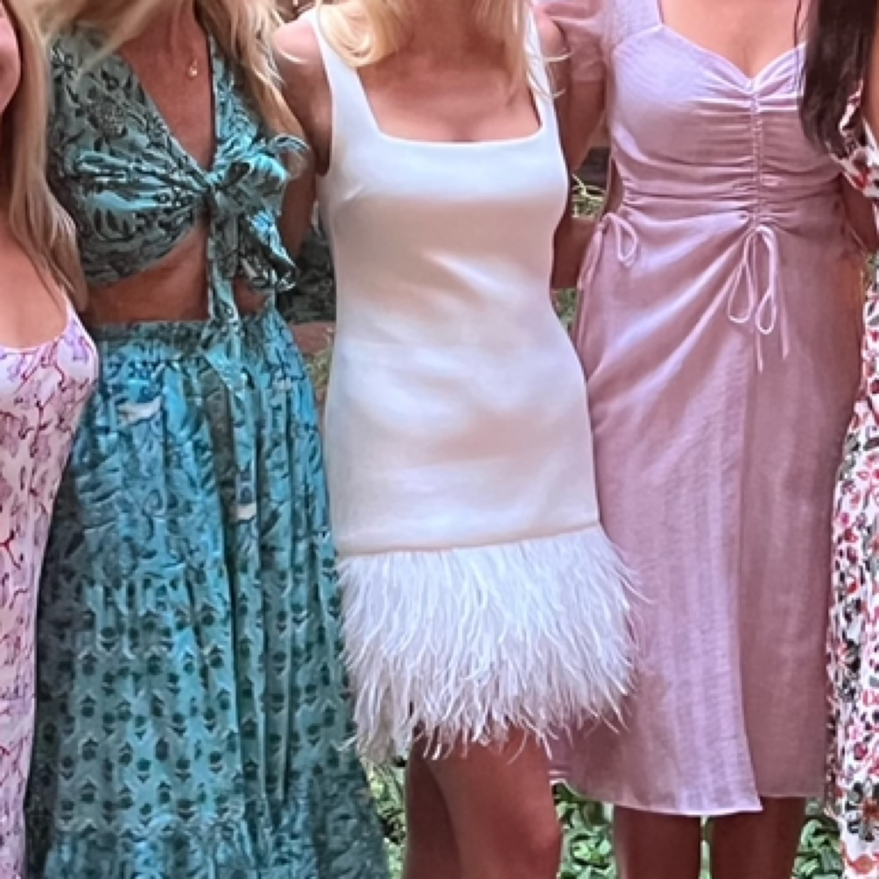 Cynthia Rowley White Feather Dress - Image 2