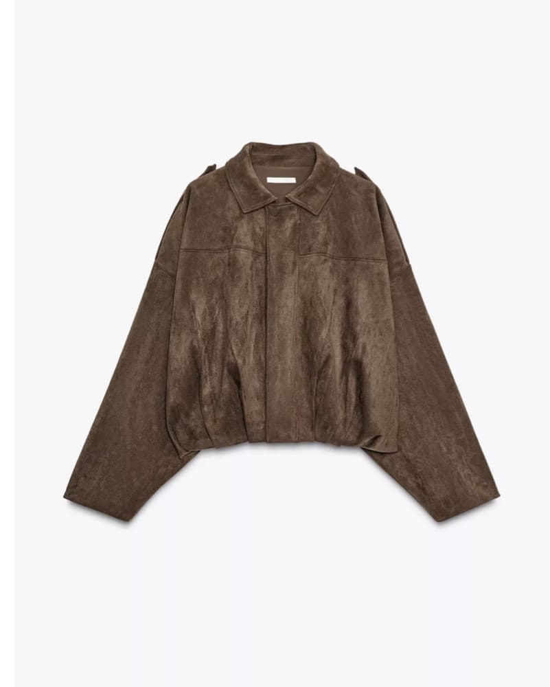 Brown Suede bomber  - Image 3